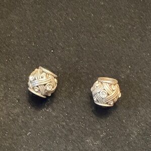 Brighton silver charms for bracelet with weave and crystals - 2 available